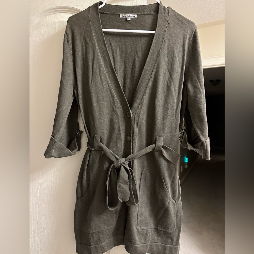 Dalia Collection Brown Sweater jacket
